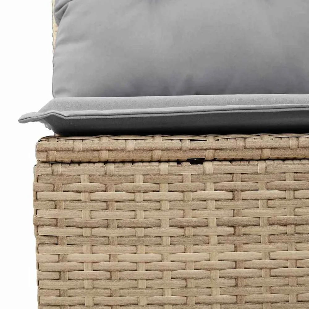 vidaXL Conjunto de sofá de jardín 5 pcs Beige Poliratán beige y gris claro