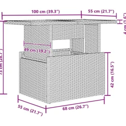 vidaXL Muebles De Jardín-Conjunto de sofá de jardín con cojín 6 pcs ratán sintético