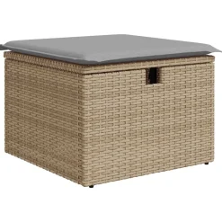 vidaXL Muebles De Jardín-Conjunto de sofá de jardín con cojín 6 pcs ratán sintético