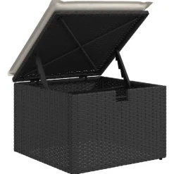 vidaXL Conjunto de sofá de jardín con cojín 8 pcs Poliratán Negro Sale
