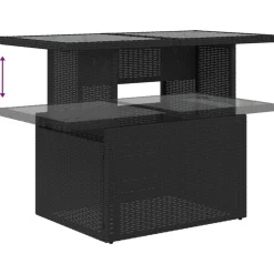 vidaXL Conjunto de sofá de jardín con cojín 8 pcs Poliratán Negro Sale