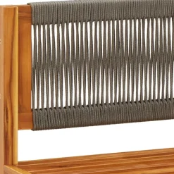 vidaXL Muebles De Jardín-Conjunto de sofá de jardín de 6 piezas con cojines de madera de acacia y cuerda