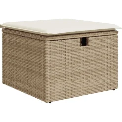 vidaXL Muebles De Jardín-Conjunto de sofá de jardín con cojín 6 pcs Poliratán
