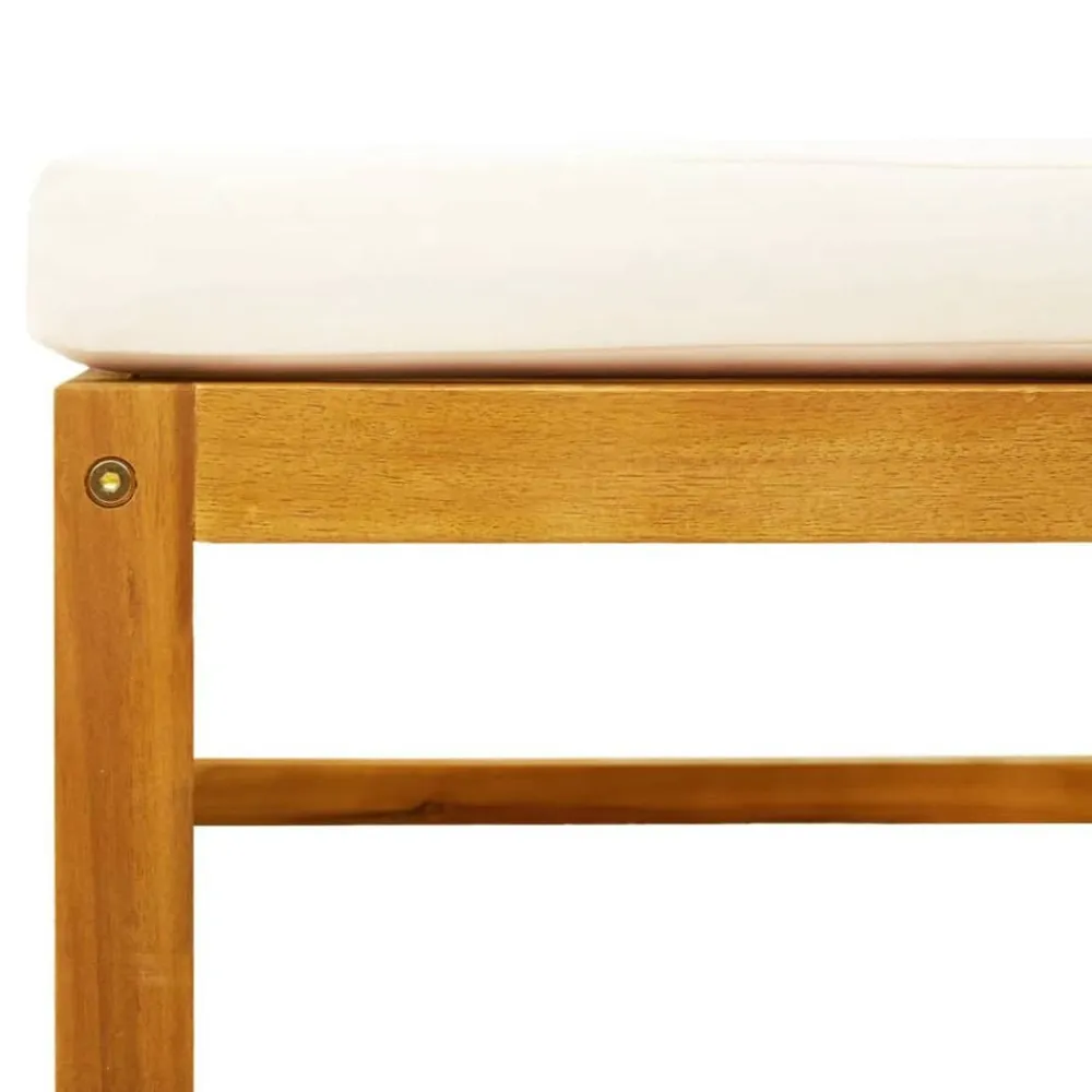 vidaXL Conjunto de sofá de jardín de 6 piezas con cojines de madera de acacia y ratán Negro y crema Online