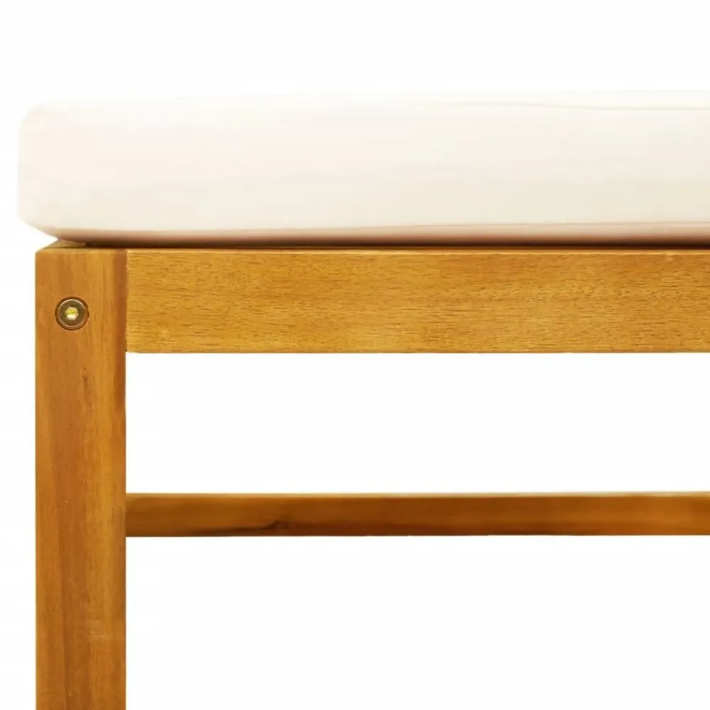 vidaXL Conjunto de sofá de jardín de 6 piezas con cojines de madera de acacia y ratán Negro y crema Hot