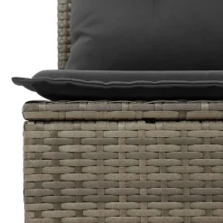 vidaXL Conjunto de sofá de jardín con cojín 6 pcs Poliratán Gris Discount
