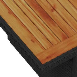 vidaXL Conjunto de sofá de jardín 9 pcs Negro Poliratán Negro y blanco Sale