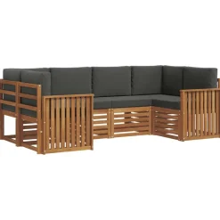 vidaXL Conjuntos De Muebles-Conjunto de Sofá Seccional con cojín 6 pcs