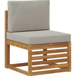 vidaXL Conjunto de Sofá Seccional con cojín 7 pcs Gris Natural y Claro Gris claro y natural Clearance