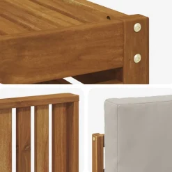 vidaXL Conjunto de Sofá Seccional con cojín 8 pcs Gris Natural y Claro Gris claro y natural Sale