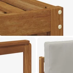 vidaXL Conjunto de Sofá Seccional con cojín 7 pcs Gris Natural y Claro Gris claro y natural Sale