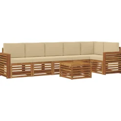 vidaXL Conjuntos De Muebles-Conjunto de Sofá Seccional con cojín 7 pcs
