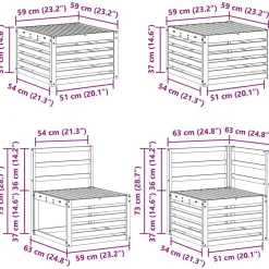 vidaXL Conjuntos De Muebles-Conjunto de Sofá Seccional 9 pcs