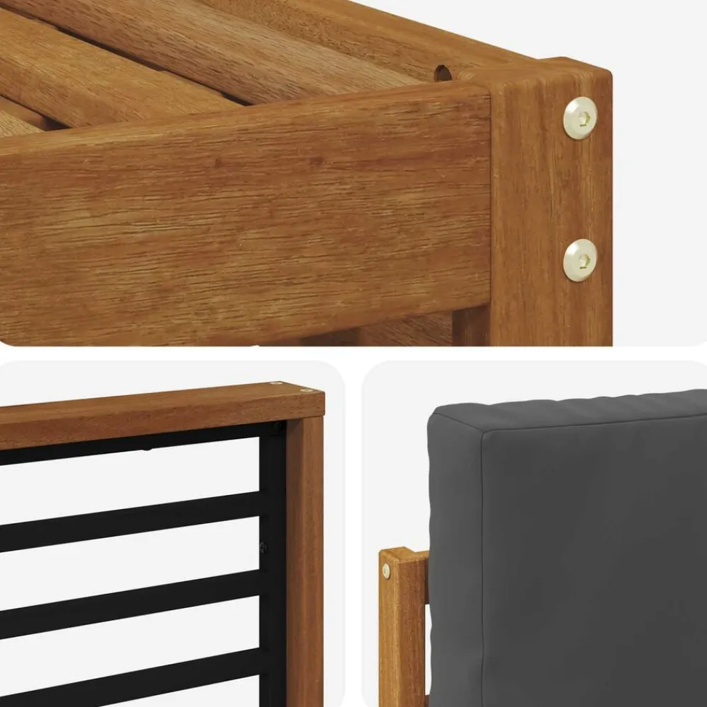 vidaXL Conjuntos De Muebles-Conjunto de Sofá Seccional con cojín 8 pcs