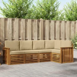 vidaXL Conjuntos De Muebles-Conjunto de Sofá Seccional con cojín 5 pcs