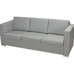 vidaXL Sofás-Conjunto de sofás 3 unidades tela