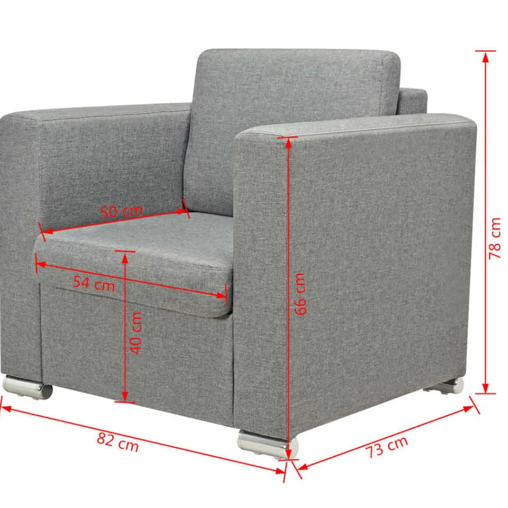 vidaXL Sofás-Conjunto de sofás 3 unidades tela