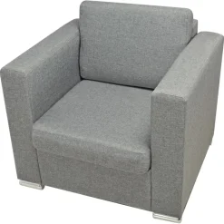 vidaXL Sofás-Conjunto de sofás 3 unidades tela