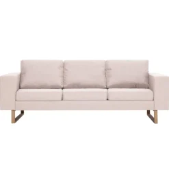 vidaXL Sofás-Conjunto de sofás 2 piezas tela color