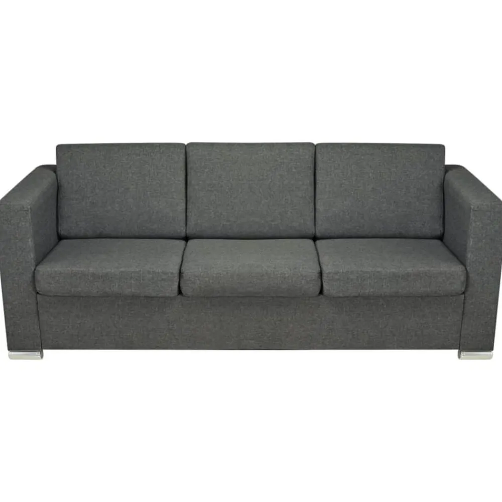 vidaXL Sofás-Conjunto de sofás 3 unidades tela