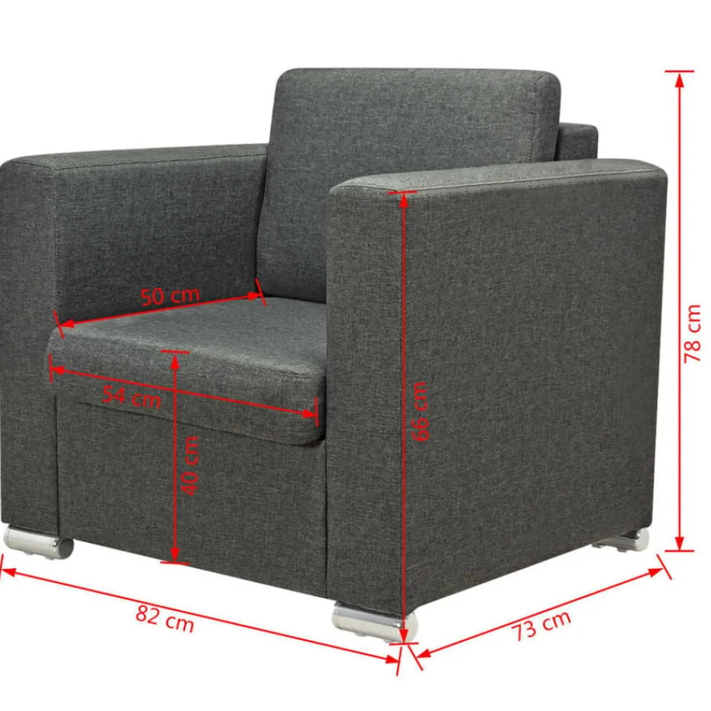 vidaXL Sofás-Conjunto de sofás 3 unidades tela