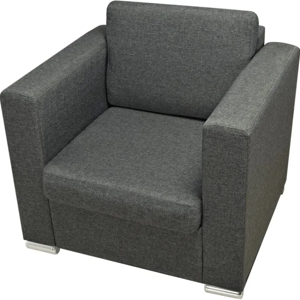 vidaXL Sofás-Conjunto de sofás 3 unidades tela