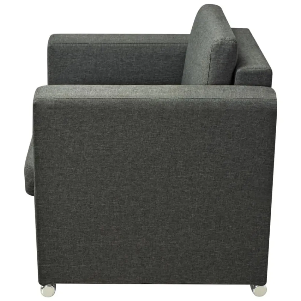 vidaXL Sofás-Conjunto de sofás 3 unidades tela