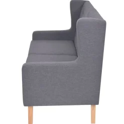 vidaXL Conjunto de sofás 2 piezas tela Gris Clearance