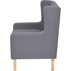 vidaXL Conjunto de sofás 2 piezas tela Gris Clearance