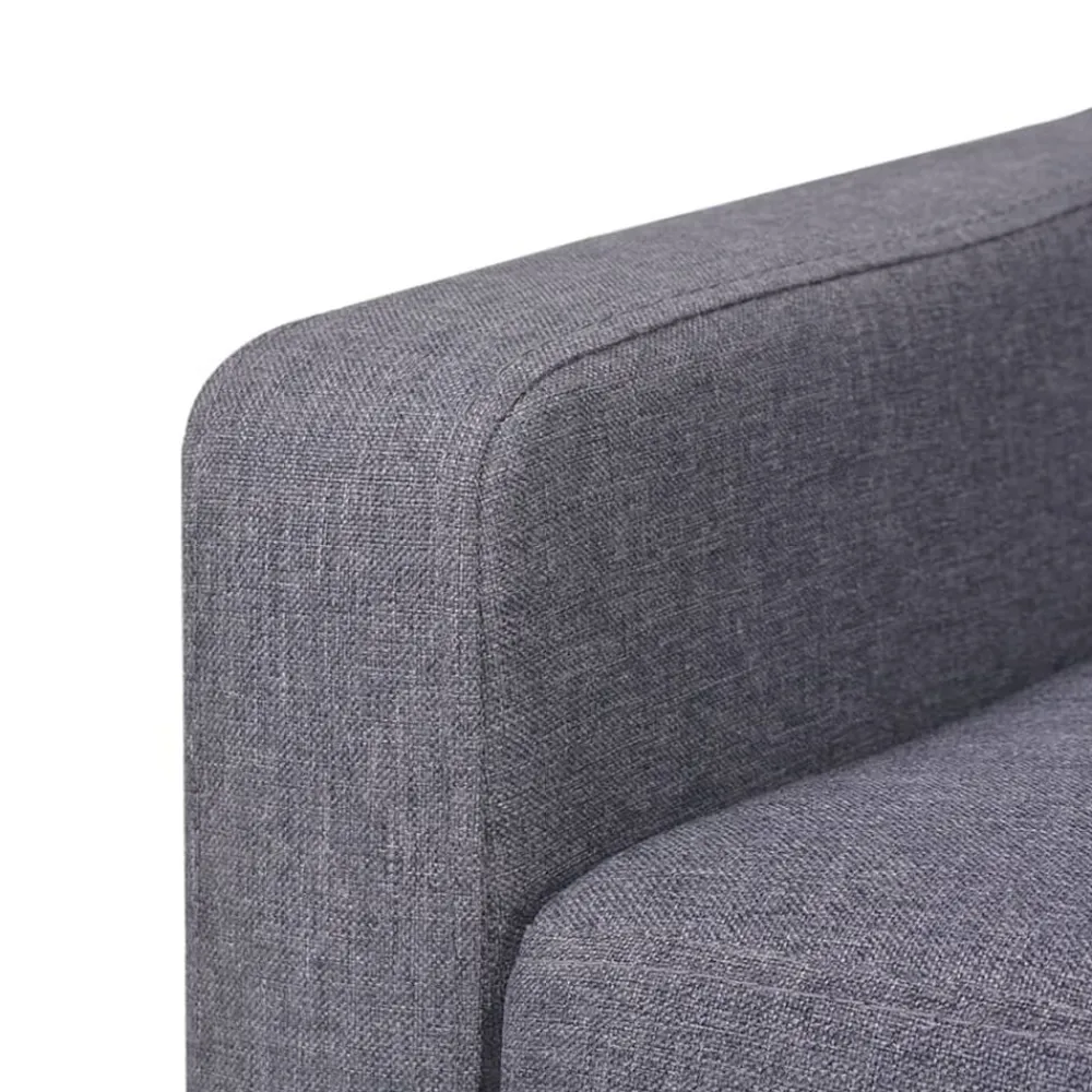vidaXL Conjunto de sofás 2 piezas tela Gris Clearance