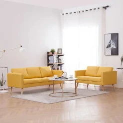 vidaXL Sofás-Conjunto de sofás 2 piezas tela