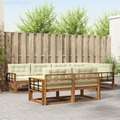 vidaXL Conjuntos De Muebles-Conjunto de sofás de exterior con cojín 7 pcs