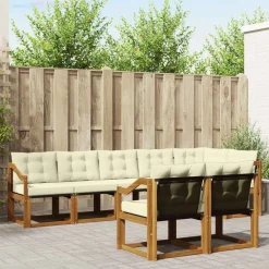 vidaXL Conjuntos De Muebles-Conjunto de sofás de exterior con cojín 8 pcs