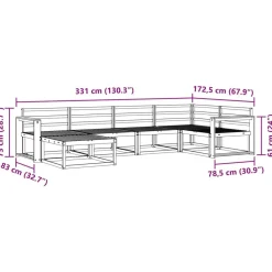 vidaXL Conjuntos De Muebles-Conjunto de sofás de exterior 6 pcs