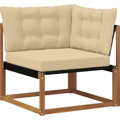 vidaXL Conjunto de sofás de exterior con cojín 19 pcs Natural y beige Discount