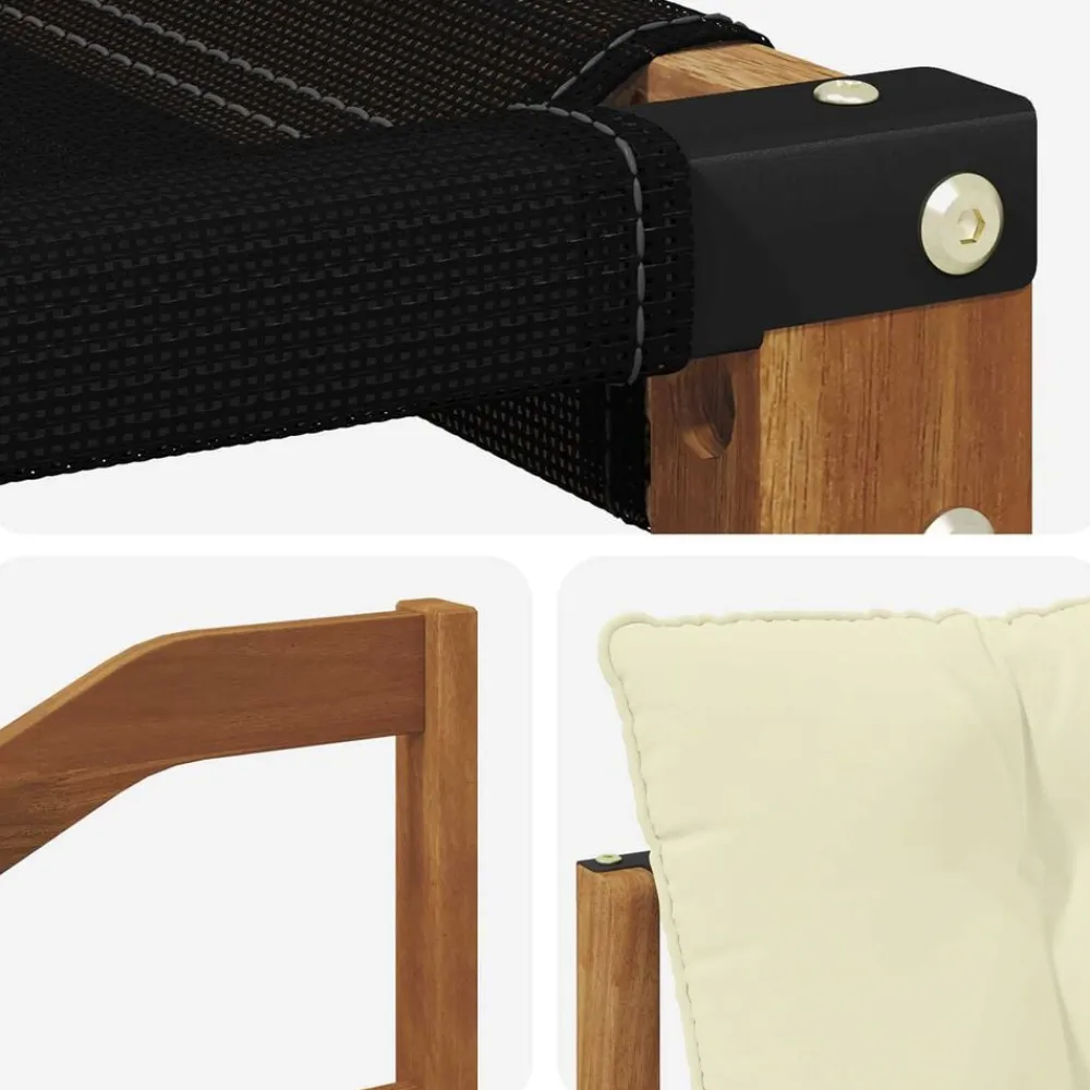 vidaXL Conjunto de sofás de exterior con cojín 6 pcs Natural y crema Outlet