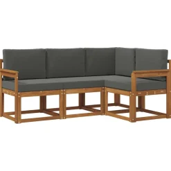 vidaXL Conjuntos De Muebles-Conjunto de sofás de exterior 4 pcs