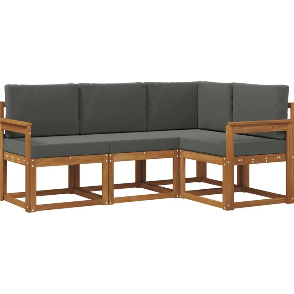 vidaXL Conjuntos De Muebles-Conjunto de sofás de exterior 4 pcs