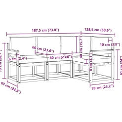 vidaXL Conjuntos De Muebles-Conjunto de sofás de exterior 4 pcs