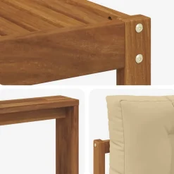 vidaXL Conjuntos De Muebles-Conjunto de sofás de exterior con cojín 9 pcs