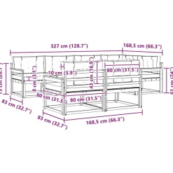 vidaXL Conjuntos De Muebles-Conjunto de sofás de exterior con cojín 7 pcs
