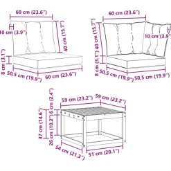 vidaXL Conjunto de sofás de exterior con cojín 9 pcs Natural y crema Hot
