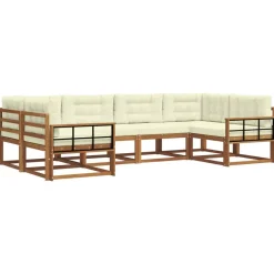 vidaXL Conjuntos De Muebles-Conjunto de sofás de exterior con cojín 6 pcs