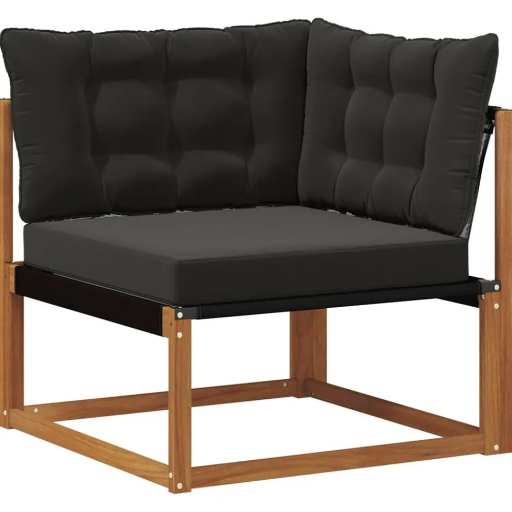 vidaXL Conjuntos De Muebles-Conjunto de sofás de exterior con cojín 9 pcs