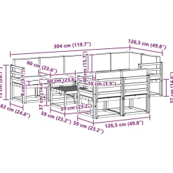 vidaXL Conjuntos De Muebles-Conjunto de sofás de exterior 9 pcs Gris Natural y Claro