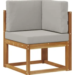 vidaXL Conjuntos De Muebles-Conjunto de sofás de exterior 9 pcs Gris Natural y Claro
