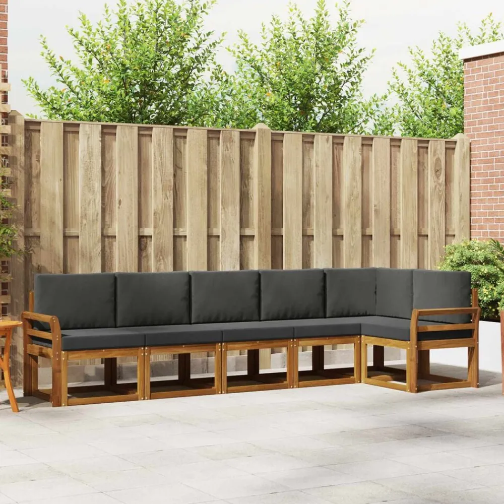 vidaXL Conjuntos De Muebles-Conjunto de sofás de exterior 6 pcs