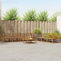 vidaXL Conjuntos De Muebles-Conjunto de sofás de exterior 8 pcs