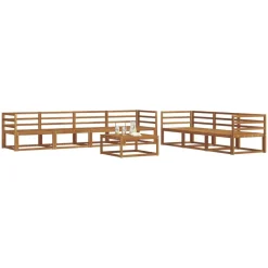 vidaXL Conjuntos De Muebles-Conjunto de sofás de exterior 8 pcs