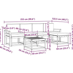 vidaXL Conjuntos De Muebles-Conjunto de sofás de exterior con cojín 6 pcs
